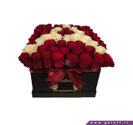 جعبه گل برای تولد - جعبه گل ولنتاین حرف A | گل آف